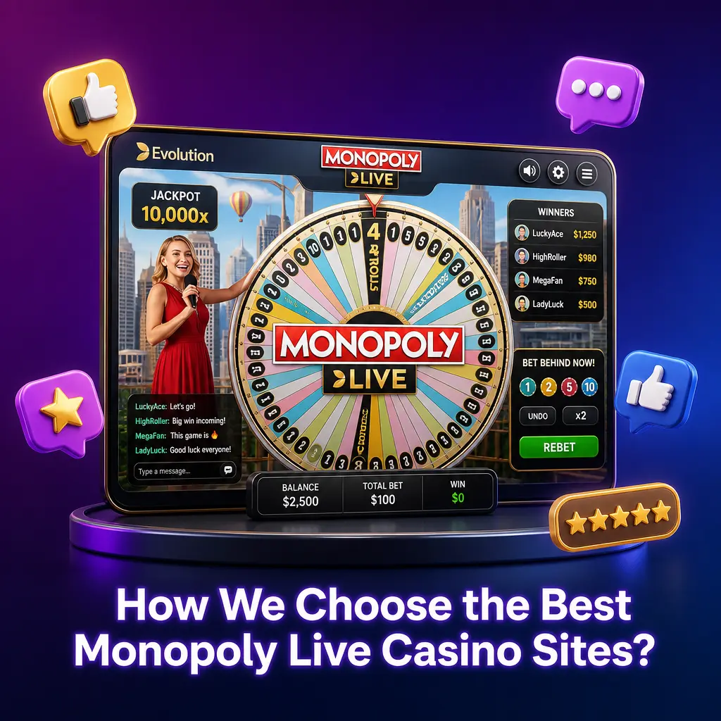 Team reviewing Monopoly Live casino sites
